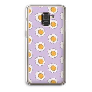 CaseCompany Bacon to my eggs #1: Samsung Galaxy A8 (2018) Transparant Hoesje