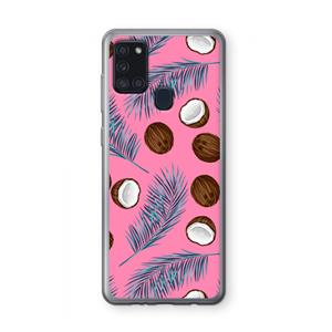 CaseCompany Kokosnoot roze: Samsung Galaxy A21s Transparant Hoesje
