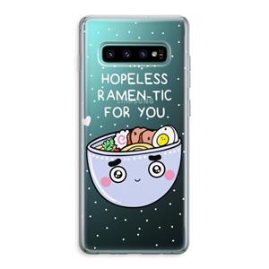 CaseCompany I'm A Hopeless Ramen-Tic For You: Samsung Galaxy S10 Plus Transparant Hoesje