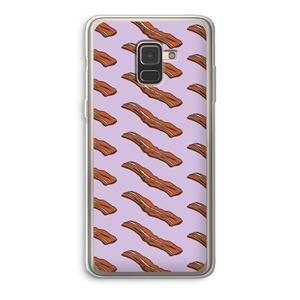 CaseCompany Bacon to my eggs #2: Samsung Galaxy A8 (2018) Transparant Hoesje