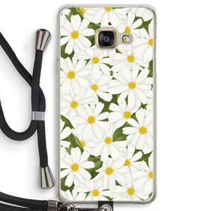 CaseCompany Summer Daisies: Samsung Galaxy A3 (2016) Transparant Hoesje met koord