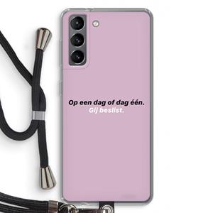 CaseCompany gij beslist: Samsung Galaxy S21 Transparant Hoesje met koord