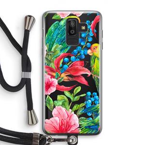 CaseCompany Papegaaien: Samsung Galaxy J8 (2018) Transparant Hoesje met koord
