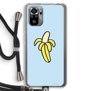 CaseCompany Banana: Xiaomi Redmi Note 10S Transparant Hoesje met koord