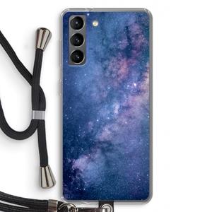 CaseCompany Nebula: Samsung Galaxy S21 Transparant Hoesje met koord