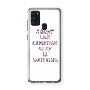 CaseCompany Christian Grey: Samsung Galaxy A21s Transparant Hoesje