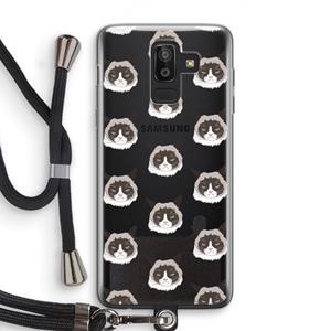 CaseCompany It's a Purrr Case: Samsung Galaxy J8 (2018) Transparant Hoesje met koord