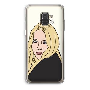 CaseCompany Mary Kate: Samsung Galaxy A8 (2018) Transparant Hoesje