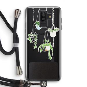 CaseCompany Hang In There: Samsung Galaxy J8 (2018) Transparant Hoesje met koord