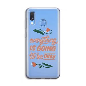 CaseCompany Optimistic flower girl: Samsung Galaxy A40 Transparant Hoesje