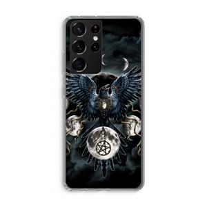 CaseCompany Sinister Wings: Samsung Galaxy S21 Ultra Transparant Hoesje