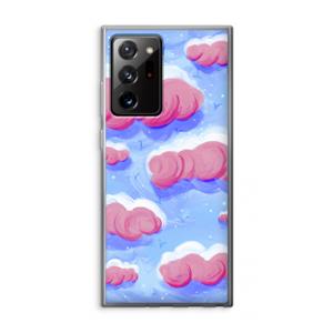 CaseCompany Roze wolken met vogels: Samsung Galaxy Note 20 Ultra / Note 20 Ultra 5G Transparant Hoesje