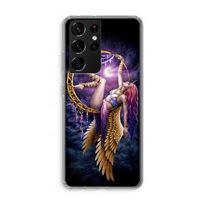 CaseCompany Aerial Angel: Samsung Galaxy S21 Ultra Transparant Hoesje