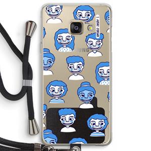 CaseCompany Gezichtjes: Samsung Galaxy A3 (2016) Transparant Hoesje met koord