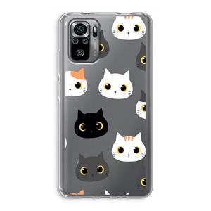 CaseCompany Katten: Xiaomi Redmi Note 10S Transparant Hoesje