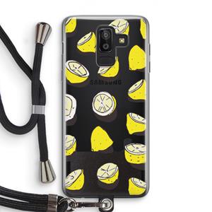 CaseCompany When Life Gives You Lemons...: Samsung Galaxy J8 (2018) Transparant Hoesje met koord