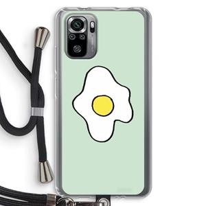 CaseCompany Spiegelei: Xiaomi Redmi Note 10S Transparant Hoesje met koord