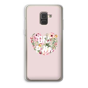 CaseCompany GRL PWR Flower: Samsung Galaxy A8 (2018) Transparant Hoesje