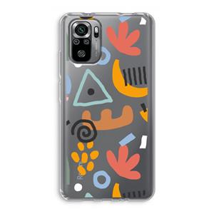 CaseCompany Abstract: Xiaomi Redmi Note 10S Transparant Hoesje