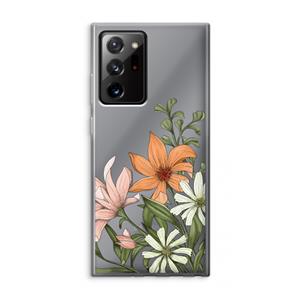 CaseCompany Floral bouquet: Samsung Galaxy Note 20 Ultra / Note 20 Ultra 5G Transparant Hoesje