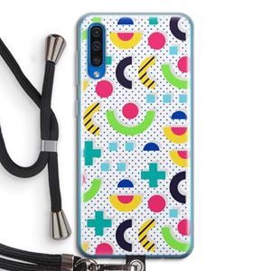 CaseCompany 8-bit N°1: Samsung Galaxy A50 Transparant Hoesje met koord