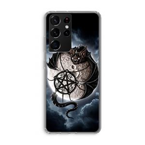 CaseCompany Volle maan: Samsung Galaxy S21 Ultra Transparant Hoesje