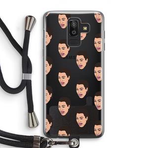CaseCompany Ugly Cry Call: Samsung Galaxy J8 (2018) Transparant Hoesje met koord