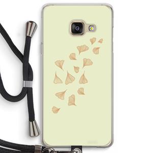 CaseCompany Falling Leaves: Samsung Galaxy A3 (2016) Transparant Hoesje met koord