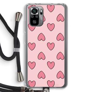 CaseCompany Ondersteboven verliefd: Xiaomi Redmi Note 10S Transparant Hoesje met koord