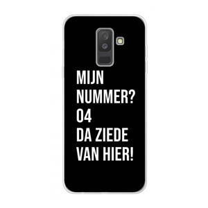 CaseCompany Da ziede van hier - Zwart: Samsung Galaxy A6 Plus (2018) Transparant Hoesje