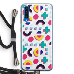 CaseCompany 8-bit N°2: Samsung Galaxy A50 Transparant Hoesje met koord