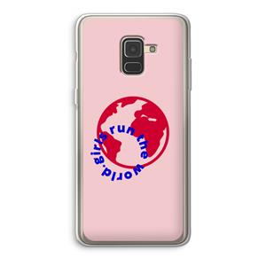CaseCompany Run The World: Samsung Galaxy A8 (2018) Transparant Hoesje