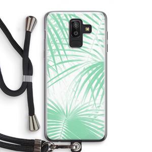 CaseCompany Palmbladeren: Samsung Galaxy J8 (2018) Transparant Hoesje met koord