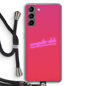 CaseCompany Vice Glow: Samsung Galaxy S21 Transparant Hoesje met koord