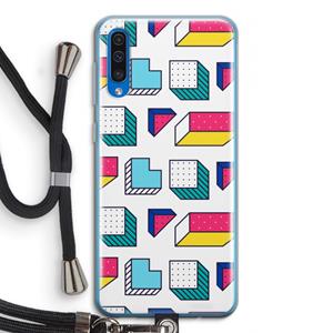 CaseCompany 8-bit N°7: Samsung Galaxy A50 Transparant Hoesje met koord