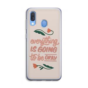 CaseCompany Optimistic flower girl: Samsung Galaxy A40 Transparant Hoesje