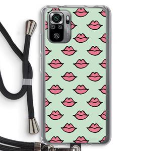 CaseCompany Lipjes: Xiaomi Redmi Note 10S Transparant Hoesje met koord