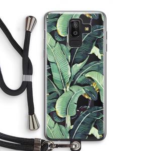 CaseCompany Bananenbladeren: Samsung Galaxy J8 (2018) Transparant Hoesje met koord