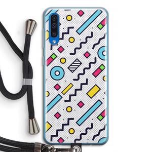 CaseCompany 8-bit N°8: Samsung Galaxy A50 Transparant Hoesje met koord