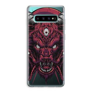 CaseCompany Hell Hound and Serpents: Samsung Galaxy S10 Plus Transparant Hoesje