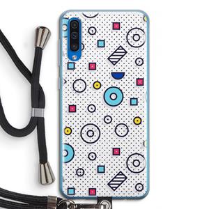 CaseCompany 8-bit N°9: Samsung Galaxy A50 Transparant Hoesje met koord