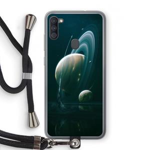 CaseCompany Mercurius: Samsung Galaxy A11 Transparant Hoesje met koord