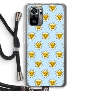 CaseCompany Leeuwenkoppen: Xiaomi Redmi Note 10S Transparant Hoesje met koord