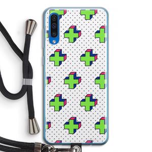 CaseCompany 8-bit N°10: Samsung Galaxy A50 Transparant Hoesje met koord
