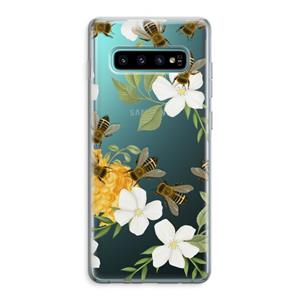 CaseCompany No flowers without bees: Samsung Galaxy S10 Plus Transparant Hoesje