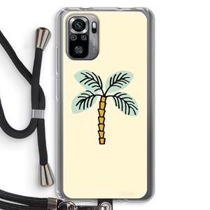 CaseCompany Palmboom: Xiaomi Redmi Note 10S Transparant Hoesje met koord