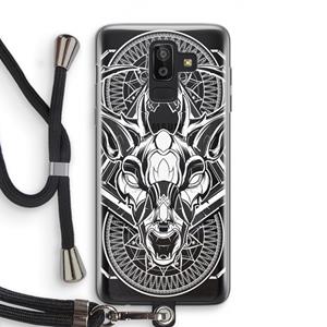 CaseCompany Oh Deer: Samsung Galaxy J8 (2018) Transparant Hoesje met koord