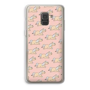 CaseCompany Ponys: Samsung Galaxy A8 (2018) Transparant Hoesje