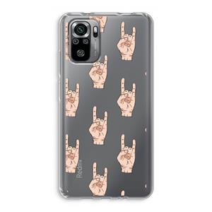 CaseCompany Rock: Xiaomi Redmi Note 10S Transparant Hoesje