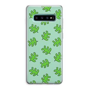 CaseCompany Groene blaadjes: Samsung Galaxy S10 Plus Transparant Hoesje